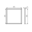 Kanlux 28002 BRAVO PU36W6060NW W fehér szögletes , beltéri, LED panel, 4320 lm fényerővel, 36W teljesítménnyel, 4000 K színhőmérséklettel, IP20 védettséggel, 600x600x11mm (Kanlux 28002)