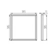Kanlux 28010 BRAVO S 40W6060NW W fehér szögletes , beltéri, LED panel, 4000 lm fényerővel, 40W teljesítménnyel, 4000 K színhőmérséklettel, IP20 védettséggel, 600x600x11mm (Kanlux 28010)