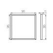 Kanlux 28010 BRAVO S 40W6060NW W fehér szögletes , beltéri, LED panel, 4000 lm fényerővel, 40W teljesítménnyel, 4000 K színhőmérséklettel, IP20 védettséggel, 600x600x11mm (Kanlux 28010)