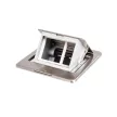 Kanlux 28307 BIURO+ 04-0032-100 POP-UP felnyíló padlódoboz acél színben, 3 modul, 16A - 250V~ (Kanlux 28307)