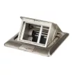Kanlux 28309 BIURO+ 04-0034-100 POP-UP felnyíló padlódoboz alumínium színben, 3 modul, 16A - 250V~ (Kanlux 28309)
