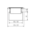 Kanlux 28309 BIURO+ 04-0034-100 POP-UP felnyíló padlódoboz alumínium színben, 3 modul, 16A - 250V~ (Kanlux 28309)