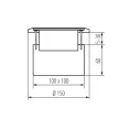 Kanlux 28311 BIURO+ 04-0042-100 POP-UP felnyíló padlódoboz alumínium színben, 3 modul, 16A - 250V~ (Kanlux 28311)