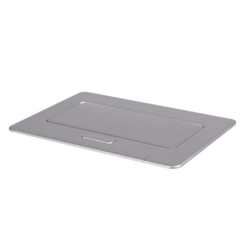 Kanlux 28313 BIURO+ 04-0052-100 POP-UP felnyíló asztali doboz ezüst színben, 4 modul, 16A - 250V~ (Kanlux 28313)