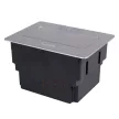 Kanlux 28313 BIURO+ 04-0052-100 POP-UP felnyíló asztali doboz ezüst színben, 4 modul, 16A - 250V~ (Kanlux 28313)