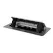 Kanlux 28315 BIURO+ 04-0062-100 POP-UP felnyíló asztali doboz ezüst színben, 6 modul, 16A - 250V~ (Kanlux 28315)