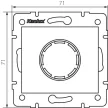 Kanlux MOWION DOMO 28756 forgatógombos fényerőszabályzó (dimmer) LED lámpához 3-100W , ezüst burkolattal, keret nélkül, süllyesztett, 10A 250V IP20 (Kanlux 28756)