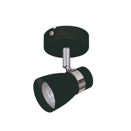 Kanlux 28761 ENALI EL-1O B lámpa GU10 foglalattal, beltéri oldalfali/mennyezeti, fekete színben, max 35W teljesítmény, IP20 védettséggel, 220-240 V (Kanlux 28761)