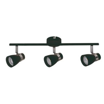   Kanlux 28767 ENALI EL-3I B lámpa GU10 foglalattal, beltéri oldalfali/mennyezeti, fekete színben, 3x max 35W teljesítmény, IP20 védettséggel, 220-240 V (Kanlux 28767)