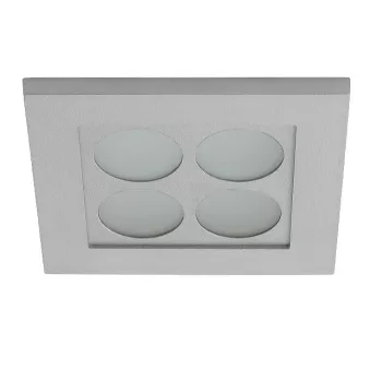   Kanlux LED CTX-60+KR4-MGR JC6,35 szatén szürke, szögletes lámpatest, ajándék LED fényforrással szállítva SPOT lámpa, IP20-as védettséggel (Kanlux 2887)