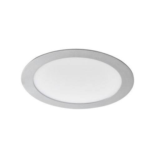 Kanlux 28933 ROUNDA V2LED18W-NW-SR kerek beltéri mennyezeti LED lámpa ezüst színben, 1080 lm, 18W teljesítmény, 15000 h élettartammal, IP44/20 védettséggel, 220-240 V, 4000 K (Kanlux 28933)