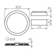 Kanlux 28935 ROUNDA V2LED18W-WW-W fehér kerek , beltéri, LED panel, 1200 lm fényerővel, 18W teljesítménnyel, 3000 K színhőmérséklettel, IP44/20 védettséggel (Kanlux 28935)