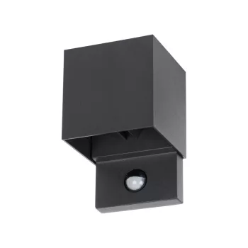   Kanlux 28994 REKA PIR EL 7W-L-GR szögletes kültéri oldalfali lámpatest grafit színben, 340lm, 7W teljesítmény, 30000h élettartammal, IP54 védettséggel, 4000K, 220-240V AC (Kanlux 28994)