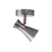 Kanlux 29111 MILENO EL-1O ASR-AN lámpa GU10 foglalattal, beltéri oldalfali/mennyezeti, ezüst/réz színben, max 35W teljesítmény, IP20 védettséggel, 220-240 V (Kanlux 29111)