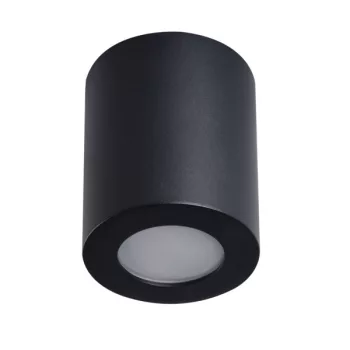   Kanlux 29240 kerek beltéri mennyezeti lámpa fekete színben, GU10 foglalattal, max 10W teljesítmény, IP44 védettséggel, 220-240 V (Kanlux 29240)