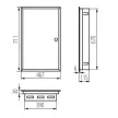 Kanlux 29322 KP-DB-I-MF-418 KP-DB-I-MF fém szekrény, 72 modul, 4 sor, IP30, teli ajtóval, süllyesztett (Kanlux 29322)