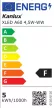 Kanlux 29600 XLED A60 4,5W-WW LED fényforrás, E27 foglalat, 470 lm, 4,5W teljesítmény, 15000 h élettartammal, 220-240 V, 2700 K (Kanlux 29600)