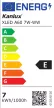 Kanlux 29601 XLED A60 7W-WW LED fényforrás, E27 foglalat, 810 lm, 7W teljesítmény, 15000 h élettartammal, 220-240 V, 2700 K (Kanlux 29601)