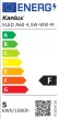 Kanlux 29607 XLED A60 4,5W-WW-M LED fényforrás, E27 foglalat, 470 lm, 4,5W teljesítmény, 15000 h élettartammal, 220-240 V, 2700 K (Kanlux 29607)