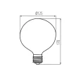 Kanlux 29638 XLED G125 7W-WW LED fényforrás, E27 foglalat, 725 lm, 7W teljesítmény, 15000 h élettartammal, 220-240 V, 2500 K (Kanlux 29638)