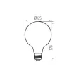 Kanlux 29645 XLED G125 5W-SW LED fényforrás, E27 foglalat, 290 lm, 5W teljesítmény, 15000 h élettartammal, 220-240 V, 1800 K (Kanlux 29645)