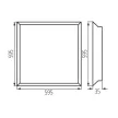 Kanlux 29825 BLINGO LED48W 6060 NW fehér szögletes , beltéri, LED panel, 6250 lm fényerővel, 48W teljesítménnyel, 4000 K színhőmérséklettel, IP20 védettséggel, tápegységgel (Kanlux 29825)