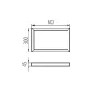 Kanlux 29840 ADTR 3060 W mennyezeti acél kiemelő keret LED panelekhez, fehér színben, 300x600x45 (Kanlux 29840)
