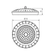 Kanlux 31405 HB UFO LED 100W-NW csarnokvilágító lámpa fekete színben, 10000 lm, 100W teljesítmény, 20000h élettartammal, IP65 védettséggel, 220-240V, 4000K (Kanlux 31405)