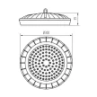 Kanlux 31406 HB UFO LED 150W-NW csarnokvilágító lámpa fekete színben, 15000 lm, 150W teljesítmény, 20000h élettartammal, IP65 védettséggel, 220-240V, 4000K (Kanlux 31406)