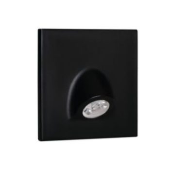   Kanlux 32497 MEFIS LED B-NW szögletes beltéri lépcsővilágító lámpa fekete színben, 35 lm, 0,7W teljesítmény, 50000 h élettartammal, IP20 védettséggel, 12V DC, 4000 K (Kanlux 32497)