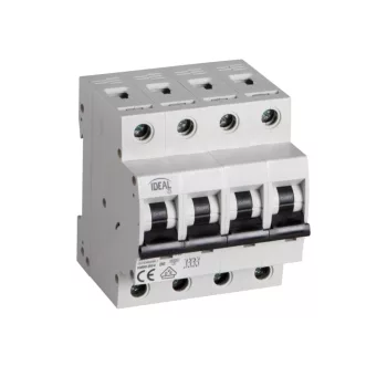   Kanlux 32592 KMB6-B6/4 kismegszakító, 4P, 6A, B karakterisztika, 6kA (Kanlux 32592)