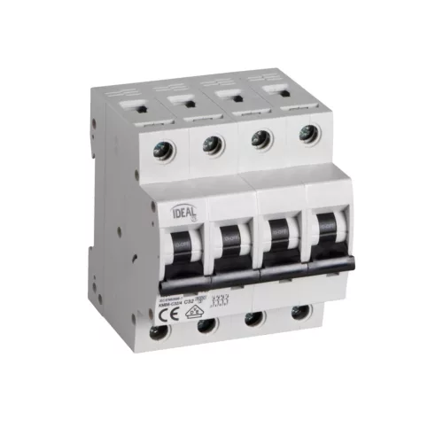 Kanlux 32606 KMB6 kismegszakító, 32 A, C karakterisztika, 4 modul, IP20 védettséggel, 400 V AC ( Kanlux 32606 )