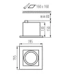 Kanlux 32931 MATEO ES DLP-150-W szögletes beltéri álmennyezeti lámpa fehér színben, GU10 foglalat, max 25W teljesítmény, IP20 védettséggel, 220-240 V (Kanlux 32931)