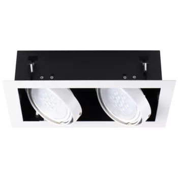   Kanlux 32933 MATEO ES DLP-250-W szögletes beltéri álmennyezeti lámpa fehér színben, GU10 foglalat, 2x max 25W teljesítmény, IP20 védettséggel, 220-240 V (Kanlux 32933)