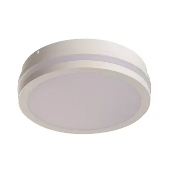   Kanlux 32944 BENO 18W NW-O-SE W kerek kültéri oldalfali/mennyezeti lámpa mozgásérzékelővel fehér színben, 1550 lm, 18W teljesítmény, 20000h, IP54 védettséggel, 220-240 V, 4000 K (Kanlux 32944)