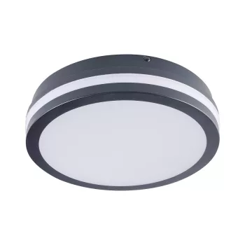   Kanlux 32948 BENO N 18W NW-O-SE GR kerek kültéri oldalfali/mennyezeti lámpa grafit színben, 1400lm, 18W teljesítmény, 20000 h élettartammal, IP54 védettséggel, 220-240 V, 4000 K (Kanlux 32948)