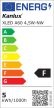 Kanlux 33099 XLED A60 4,5W-NW fényforrás, E27 foglalat, 470lm, 4,5W teljesítmény, 15000h élettartammal, 220-240V, 4000K (Kanlux 33099)