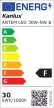 Kanlux 33202 ANTEM LED 30W-NW B kültéri LED reflektor fekete színben, 2400lm, 30W teljesítmény, 15000h élettartammal, IP65 védettséggel, 220-240V, 4000K (Kanlux 33202)