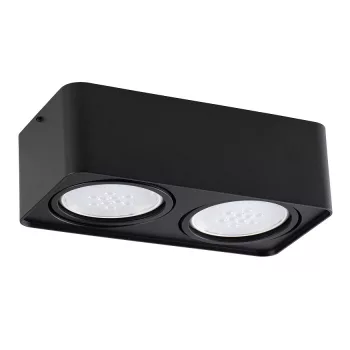   Kanlux 33272 TUBEO ES 250-B beltéri mennyezeti lámpa fekete színben, GU10 foglalattal, 2x max 25W teljesítmény, IP20 védettséggel, 220-240V (Kanlux 33272)