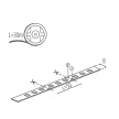 Kanlux 33305 L60B 11W/M 12IP00-WW beltéri LED szalag, 30m/tekercs, 900 lm / m, 11W /m teljesítmény, 30000h élettartammal, IP00 védettséggel, 12V DC, 3000K (Kanlux 33305)