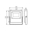 Kanlux 33471 FL AGOR LED 150W NW kültéri LED reflektor fekete színben, 18000 lm, 150W teljesítmény, 50000h élettartammal, IP65 védettséggel, 220-240V, 4000K (Kanlux 33471)
