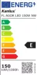 Kanlux 33471 FL AGOR LED 150W NW kültéri LED reflektor fekete színben, 18000 lm, 150W teljesítmény, 50000h élettartammal, IP65 védettséggel, 220-240V, 4000K (Kanlux 33471)