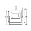 Kanlux 33473 FL AGOR/A LED 100W NW kültéri LED reflektor fekete színben, 11000 lm, 100W teljesítmény, 50000h élettartammal, IP65 védettséggel, 220-240V, 4000K (Kanlux 33473)