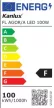 Kanlux 33473 FL AGOR/A LED 100W NW kültéri LED reflektor fekete színben, 11000 lm, 100W teljesítmény, 50000h élettartammal, IP65 védettséggel, 220-240V, 4000K (Kanlux 33473)