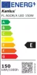 Kanlux 33474 FL AGOR/A LED 150W NW kültéri LED reflektor fekete színben, 16500 lm, 150W teljesítmény, 50000h élettartammal, IP65 védettséggel, 220-240V, 4000K (Kanlux 33474)