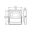 Kanlux 33475 FL AGOR/A LED 200W NW kültéri LED reflektor fekete színben, 22000 lm, 200W teljesítmény, 50000h élettartammal, IP65 védettséggel, 220-240V, 4000K (Kanlux 33475)