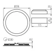 Kanlux 33524 ROUNDA V2LED24W-WW-W kerek beltéri álmennyezeti LED lámpa fehér színben, 1560 lm, 24W teljesítmény, 15000 h élettartammal, IP44/20 védettséggel, 220-240 V, 3000 K (Kanlux 33524)