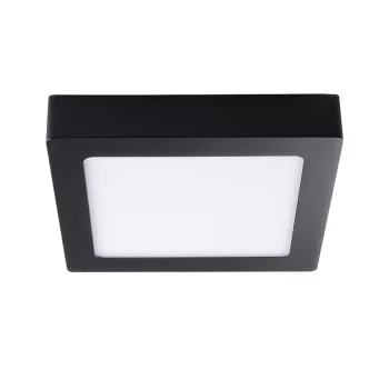   Kanlux 33551 KANTI V2LED 12W-WW-B szögletes beltéri mennyezeti LED lámpa fekete színben, 600 lm, 12W teljesítmény, 15000 h élettartammal, IP20 védettséggel, 220-240 V, 3000 K (Kanlux 33551)