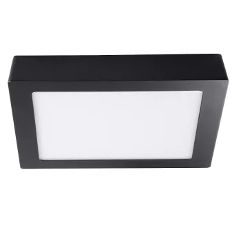   Kanlux 33555 KANTI V2LED 18W-WW-B szögletes beltéri mennyezeti LED lámpa fekete színben, 989 lm, 18W teljesítmény, 15000 h élettartammal, IP20 védettséggel, 220-240 V, 3000 K (Kanlux 33555)