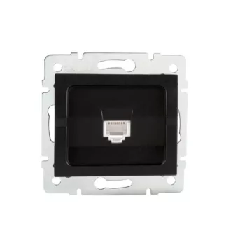   Kanlux MOWION LOGI 33585 Szimpla számítógép-csatlakozó (2x RJ45Cat 5e), fekete színben (Kanlux 33585)